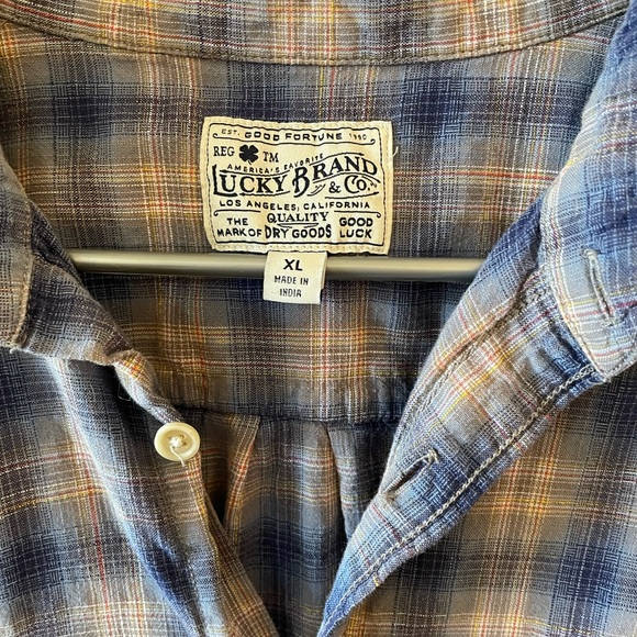 Lucky Brand Mens Button Down Top - Picture 4 of 6